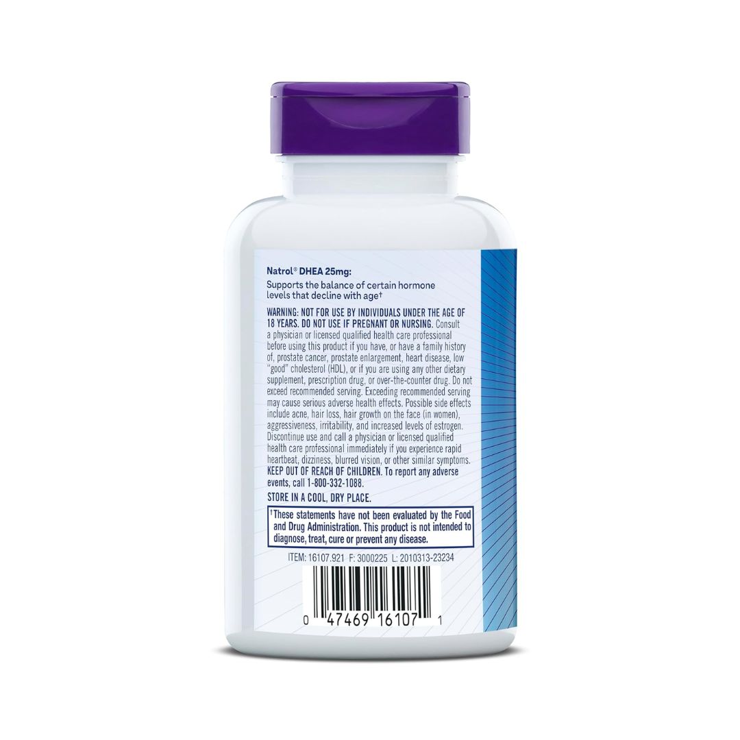 Natrol Mood & Stress DHEA 25mg 300 Tablets,047469161071