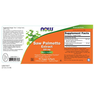 Now Foods Saw Palmetto Extract 90 Softgels