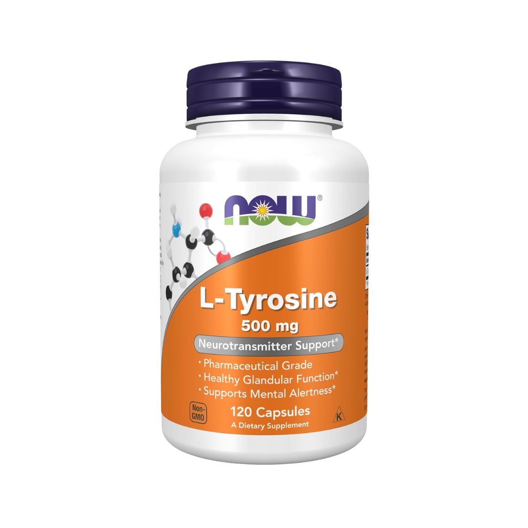 Now Foods L-Tyrosine 500mg 120 Capsules