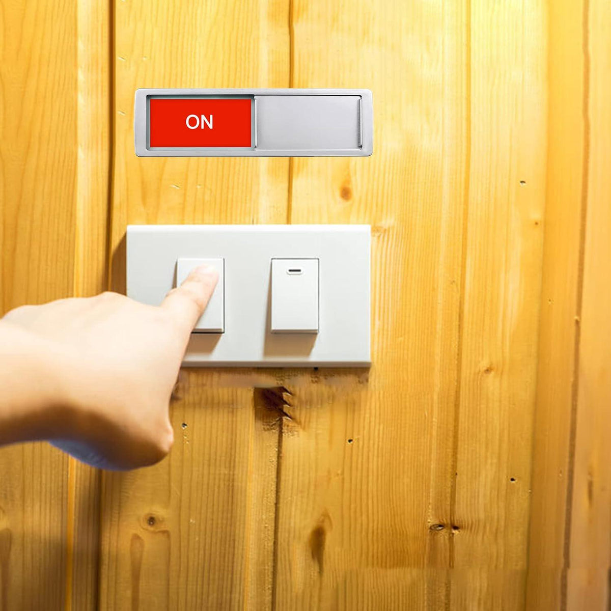 On Off Sign,Ideal Sign For Alarm Home Bathroom Office Restroom Conference Hotels Hospital, Slider Signs Indicator Tells Whether On Or Off,Non-Scratch Magnetic Slider Door Indicator Signs, 7'' X 2'' -,
