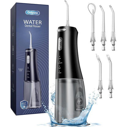 Onlyone Onlyone Water Dental Flosser Pick For Teeth, 300ML Portable Oral Irrigator, Rechargeable Travel Irrigation Cleaner, Professional Electric Flossing Machine Power Flossers And Irrigator Accessories