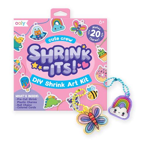 OOLY Shrink Art DIY Kit 28 Pieces with Charms Tags and More Cute Creative Kids Party Craft Set