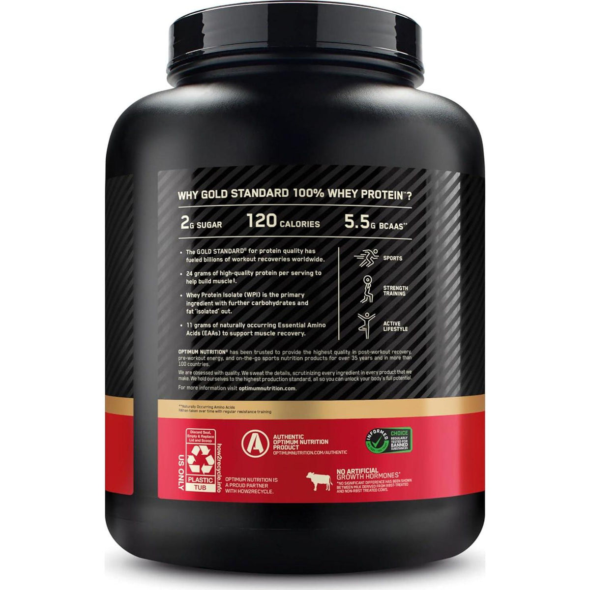 Optimum Nutrition Gold Standard 100% Whey Protein Powder, Extreme Milk Chocolate Flavor, 5 lb, Packaging May Vary, High-Quality Protein for Muscle Recovery