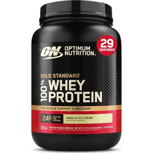 Optimum Nutrition Optimum Nutrition Gold Standard 100% Whey Protein Powder, Vanilla Ice Cream, 2 Pound (Packaging May Vary)