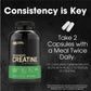 Optimum Nutrition Optimum Nutrition Micronized Creatine Monohydrate Capsules, Keto Friendly, 2500mg, 200 Capsules (Packaging May Vary)