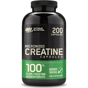 Optimum Nutrition Optimum Nutrition Micronized Creatine Monohydrate Capsules, Keto Friendly, 2500mg, 200 Capsules (Packaging May Vary)