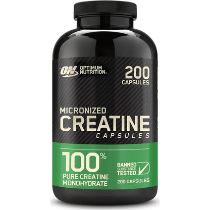 Optimum Nutrition Optimum Nutrition Micronized Creatine Monohydrate Capsules, Keto Friendly, 2500mg, 200 Capsules (Packaging May Vary)