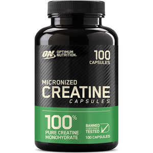 Optimum Nutrition Micronized Creatine Monohydrate Capsules, Keto Friendly, 2500mg, 100 Capsules