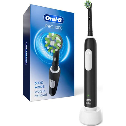 Oral-B Pro 1000 Electric Toothbrush, 1 Pc, Black, Rechargeable Power Handle, Daily Clean Mode, Pressure Sensor