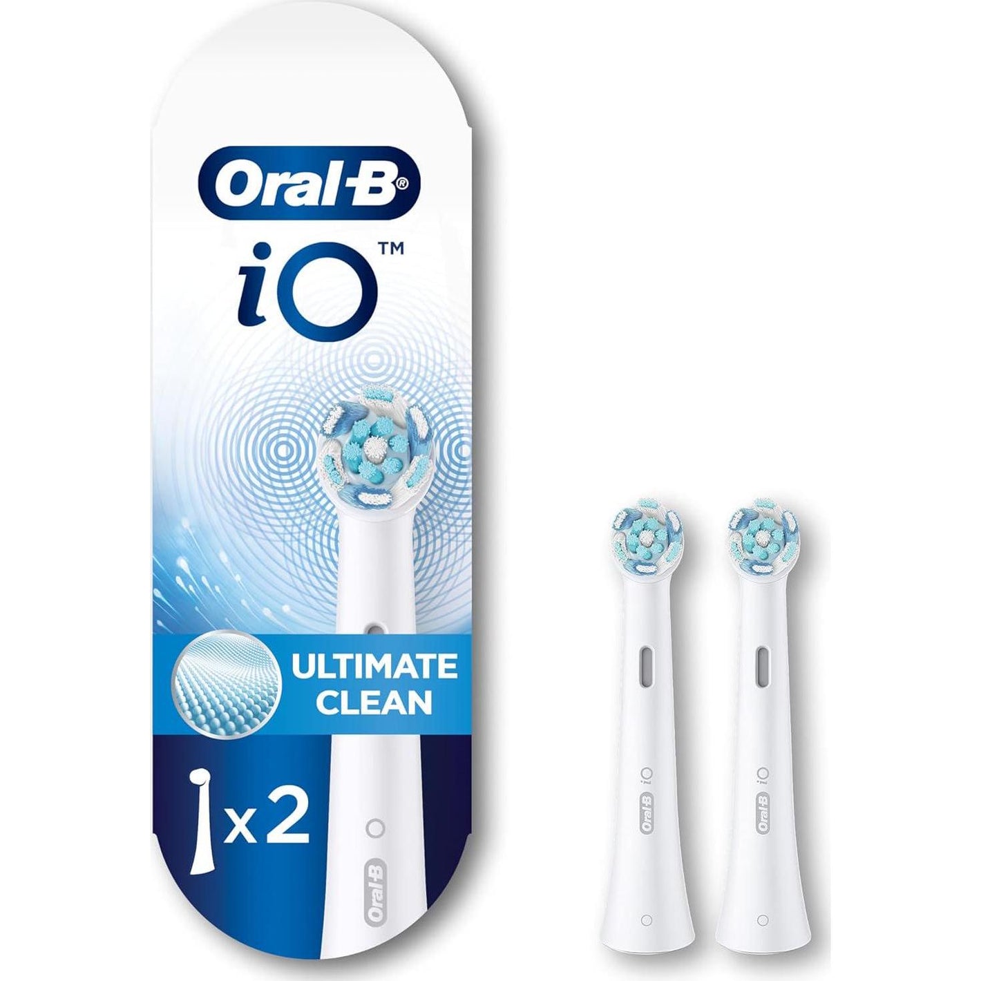 Oral-B IO Series Ultimate Clean Electric Toothbrush Replacement Brush Heads, 2 Count (White)