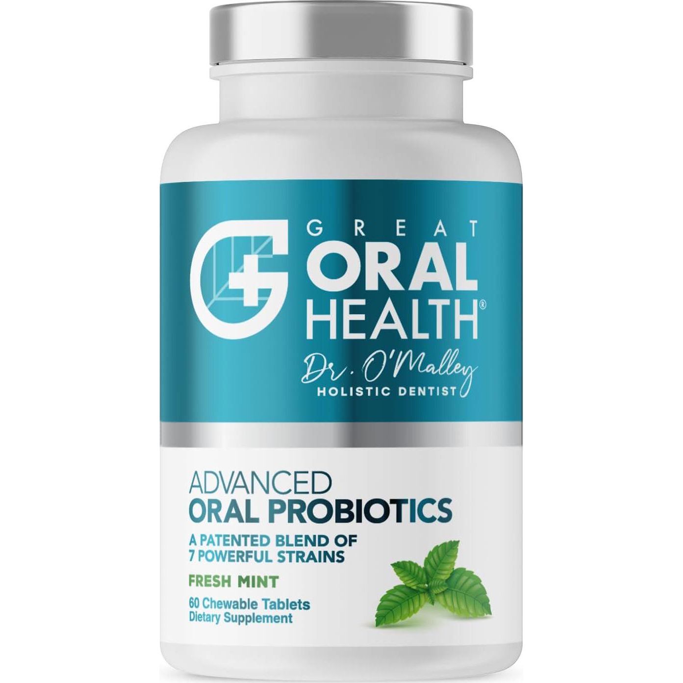 Oral Probiotics For Mouth Bad Breath Treatment For Adults: Dentist Formulated Advanced Oral Probiotics For Teeth And Gums With BLIS K12 M18-60 Chewable Oral Health Probiotics Supplement Tablets Mint,
