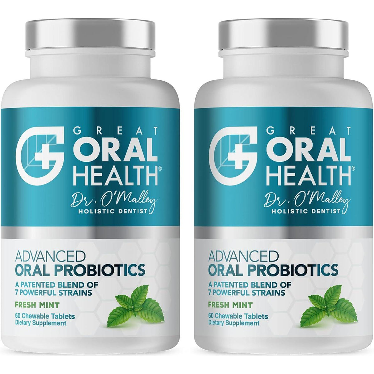 Oral Probiotics For Mouth Bad Breath Treatment For Adults: Dentist Formulated BLIS K12 M18 Advanced Oral Probiotics For Teeth And Gums, 60 Chewable Oral Health Probiotics Supplement Tablets (Mint 2pk),