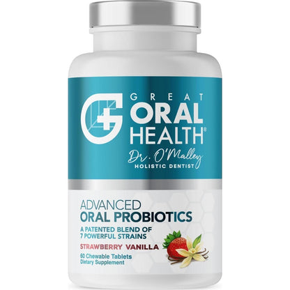 Oral Probiotics For Mouth Bad Breath Treatment For Adults: Dentist Formulated Advanced Oral Probiotics For Teeth And Gums +BLIS K12 M18 60 Chewable Oral Health Probiotics Tablets -Strawberry Vanilla,
