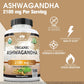 NaturaLife Labs Organic Ashwagandha 2,100 Mg - 100 Veggie Capsules Pure Organic Ashwagandha Powder And Root Extract - Stress Relief, Mood Enhancer