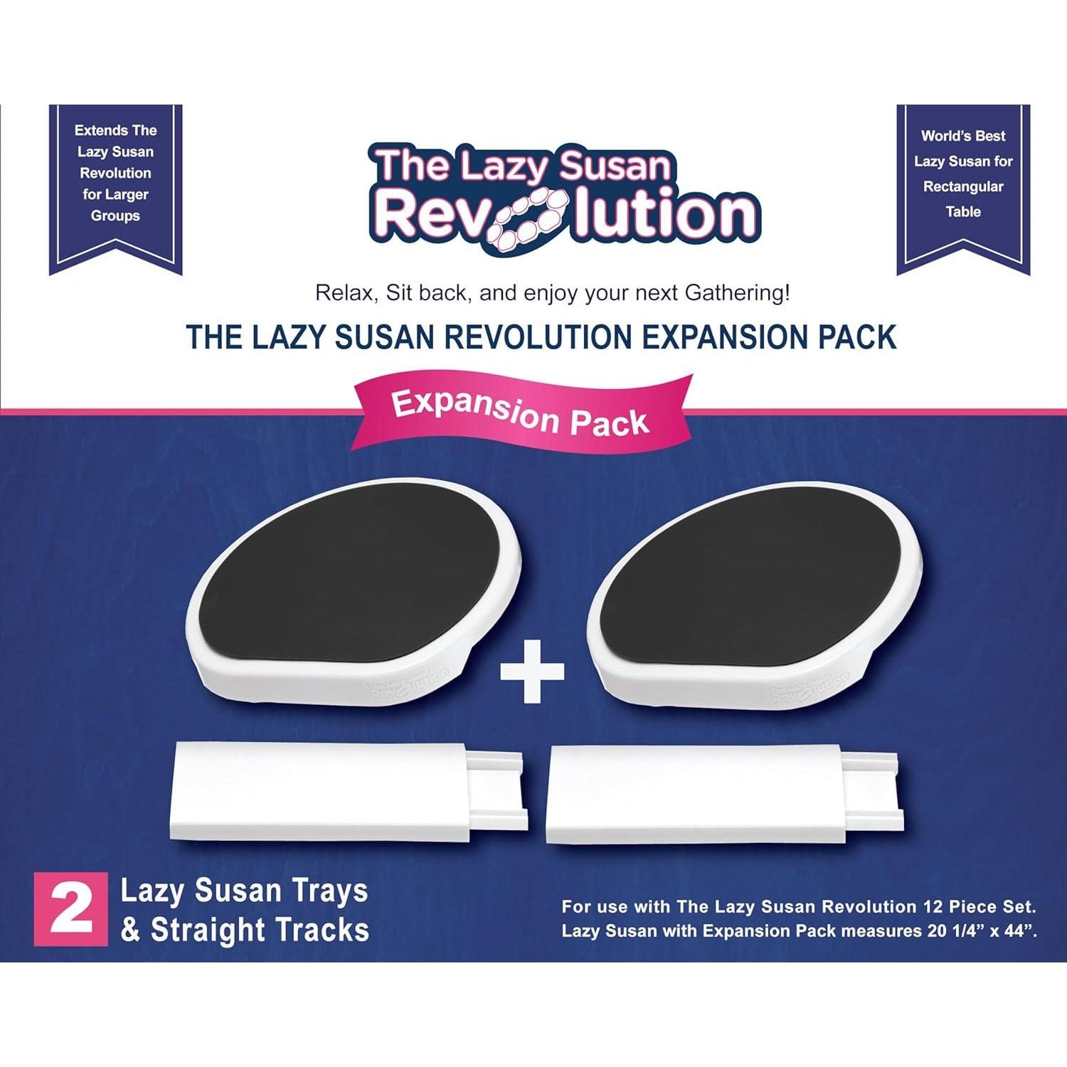 Original Dark Gray - Expansion Pack - 2 Straight Tracks And 2 Trays. Does Not Work Without The Lazy Susan Revolution Full Set (Sold Separately).,195893033379