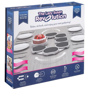 Original Dark Gray - The Lazy Susan Revolution - The First Patented Lazy Susan Turntable Expandable For Rectangular And Oblong Tables - Kitchen And Dining Tables - Great Gift! Parties And Gatherings,195893266746