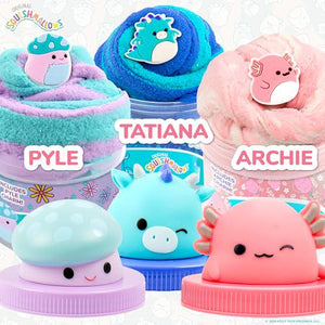 Squishmallows Premium Cloud Slime 3 Pack 8 oz Each with 9 Add Ins Fluffy DIY Sludge Toy for Kids Ages 6 and Up