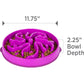 Outward Hound Fun Feeder Slo Bowl, Large Purple Dog Bowl, 4 Cups, Slow Eating Anti-Choke Design