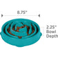 Outward Hound Fun Feeder Slo Bowl Medium Mini Turquoise Slow Feed Dog Bowl