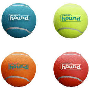 Outward Hound Squeaker Ballz Small Dog Toys, 4 Pack, Colorful Tennis Balls with Squeaker