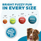 Outward Hound Squeaker Ballz Small Dog Toys, 4 Pack, Colorful Tennis Balls with Squeaker