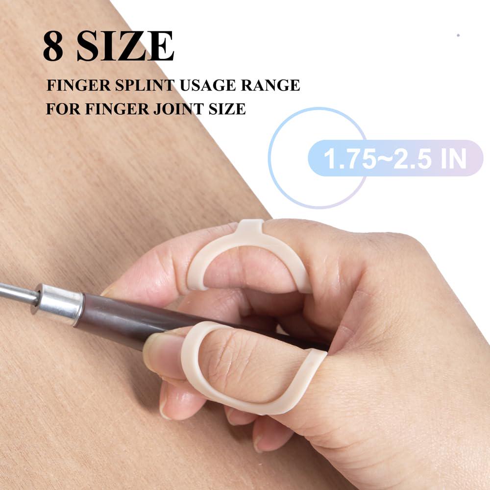Oval Finger Splint 6 Pcs, Finger Splints For Arthritis, Mallet Finger, Trigger Finger Splint, Hypermobility(EDS) Finger For Thumb/Middle,/Index/Pinky Or Ring Finger(size 7,8 Each 3pcs),