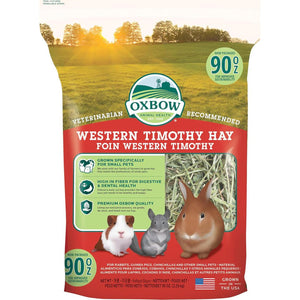 Oxbow Western Timothy Hay 90 oz All Natural Grass for Guinea Pigs Rabbits Chinchillas and Hamsters