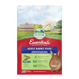 Oxbow Essentials Adult Rabbit Food 10 lb Bag Timothy Hay Based Pellets with Vitamins and Minerals Made in USA