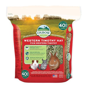 Oxbow Western Timothy Hay 40 oz Bag High Fiber Natural Grass for Rabbits Guinea Pigs and Chinchillas