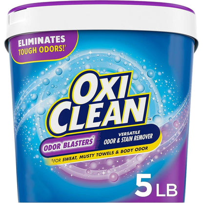 OxiClean Odor Blasters Versatile Odor and Stain Remover Powder, 5 lb, Removes Tough Odors & Stains from Laundry, Carpets & More