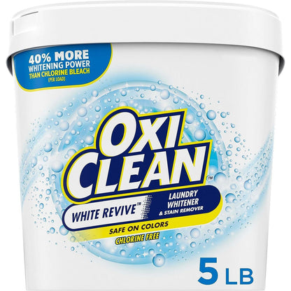 OxiClean White Revive Laundry Whitener & Stain Remover Powder, 5lb