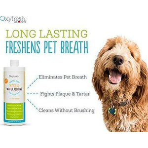 Oxyfresh Pet Dental Water Additive, 2-Pack, Fights Plaque, Tartar, & Bad Breath, Vet Recommended, 16 oz Bottles