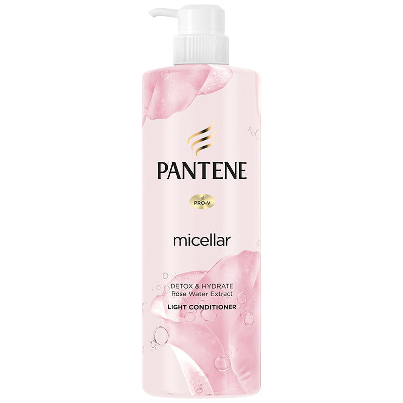 Pantene Pro-V Micellar Detox & Hydrate Rose Water Extract Light Conditioner 530ml,4902430919463