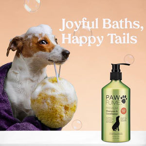 Pawfume Deshedding Dog Shampoo & Conditioner, 1 Pack, Salon-Quality Detangling, Probiotic Formula