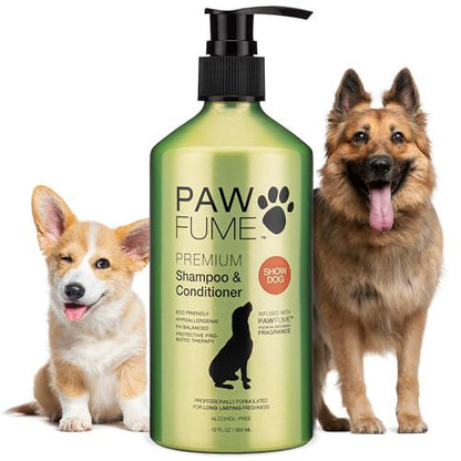 Pawfume Deshedding Dog Shampoo & Conditioner, 1 Pack, Salon-Quality Detangling, Probiotic Formula