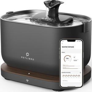 Petlibro Cat Water Fountain 2.5L Smart Wi-Fi App Controlled Stainless Tray Indoor Cat Drinking Bowl