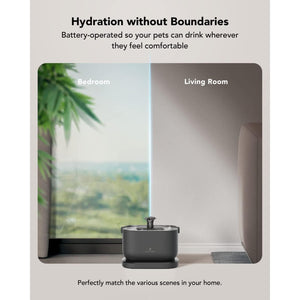 Petlibro Cordless Cat Water Fountain Stainless Steel Tray 2.5L Battery Operated