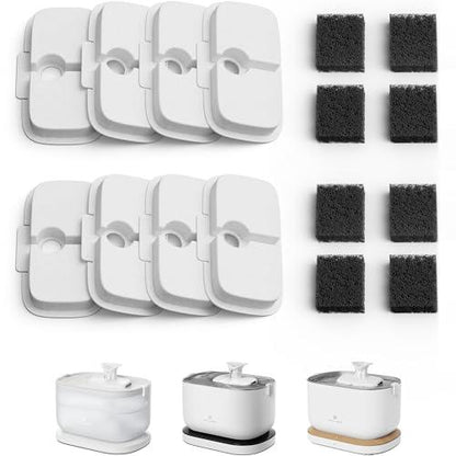 Petlibro Dockstream Fountain Filters, 8 Ct, Replacement Set for Ultra-Quiet White Cat Water Fountain