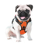 Phoepet No Pull Reflective Dog Harness Medium Orange with Handle 2 Metal Rings 3 Buckles Easy Wear