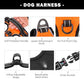 Phoepet No Pull Reflective Dog Harness Medium Orange with Handle 2 Metal Rings 3 Buckles Easy Wear