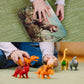 PlayVibe Dinosaur Toy Set, 12 Realistic Small Dinos + Metal Storage Box & Soft Dino, Ages 3–7 Gift