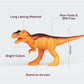 PlayVibe Dinosaur Toy Set, 12 Realistic Small Dinos + Metal Storage Box & Soft Dino, Ages 3–7 Gift