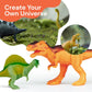 PlayVibe Dinosaur Toy Set, 12 Realistic Small Dinos + Metal Storage Box & Soft Dino, Ages 3–7 Gift