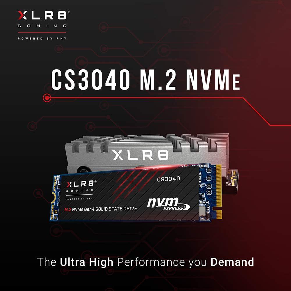 PNY XLR8 CS3040 500GB M.2 NVMe Gen4 X4 Internal Solid State Drive (SSD) - M280CS3040-500-RB,