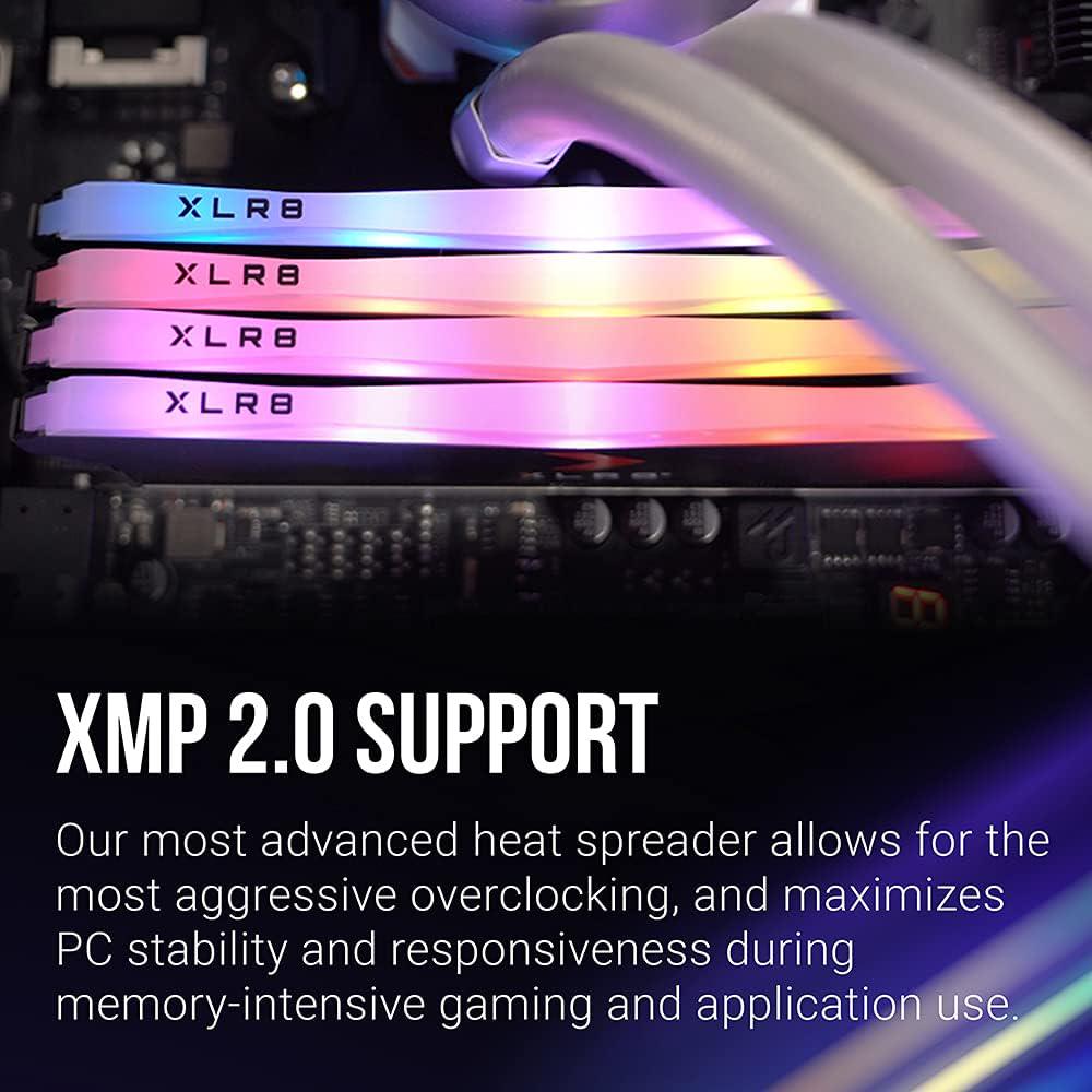 PNY XLR8 Gaming 16GB (2x8GB) DDR4 DRAM 3600MHz (PC4-28800) CL18 1.35V RGB Dual Channel Desktop (DIMM) Memory MD16GK2D4360018XRGB,