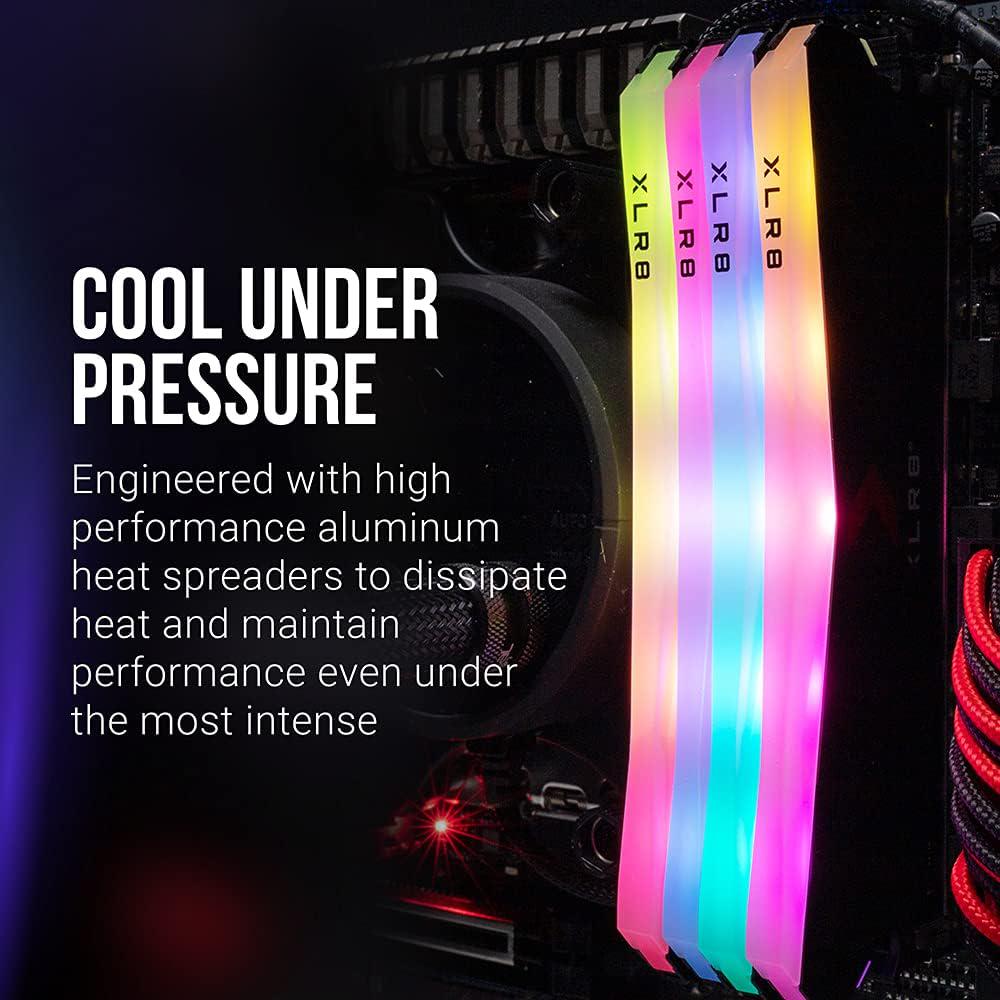 PNY XLR8 Gaming 16GB (2x8GB) DDR4 DRAM 3600MHz (PC4-28800) CL18 1.35V RGB Dual Channel Desktop (DIMM) Memory MD16GK2D4360018XRGB,