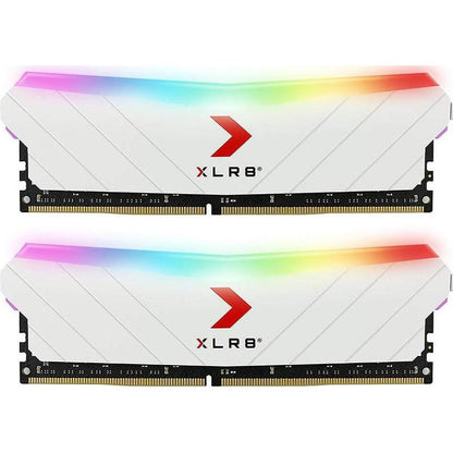PNY XLR8 Gaming 32GB (2x16GB) DDR4 DRAM 3200MHz (PC4-25600) CL16 1.35V RGB Dual Channel Desktop (DIMM) Memory White Edition MD32GK2D4320016XWRGB,