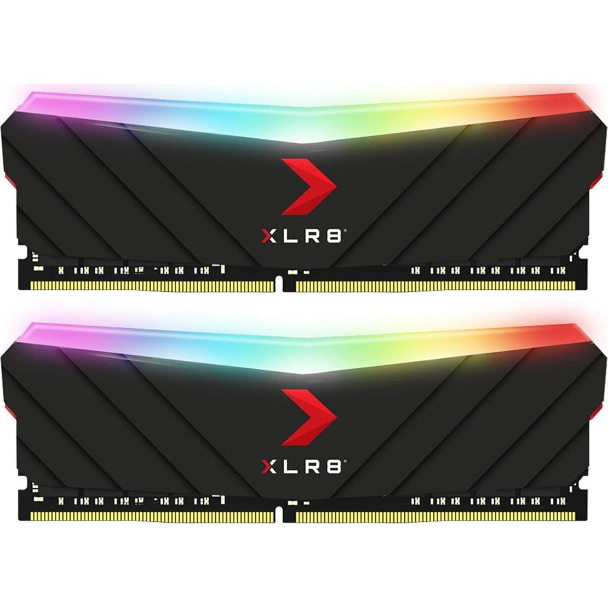 PNY XLR8 Gaming 32GB (2x16GB) DDR4 DRAM 3200MHz (PC4-25600) CL16 1.35V RGB Dual Channel Desktop (DIMM) Memory MD32GK2D4320016XRGB,