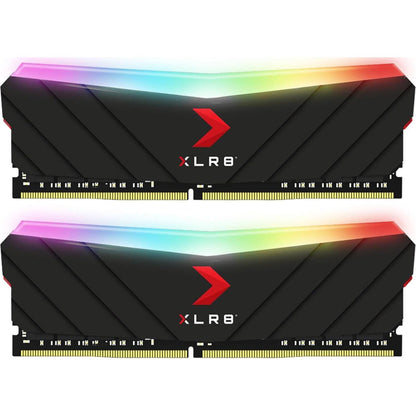 PNY XLR8 Gaming 32GB (2x16GB) DDR4 DRAM 3200MHz (PC4-25600) CL16 1.35V RGB Dual Channel Desktop (DIMM) Memory MD32GK2D4320016XRGB,