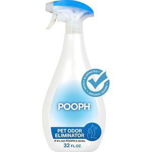 Pooph Pet Odor Eliminator Spray Fragrance Free Safe Organic Deodorizer for Home Upholstery and Auto